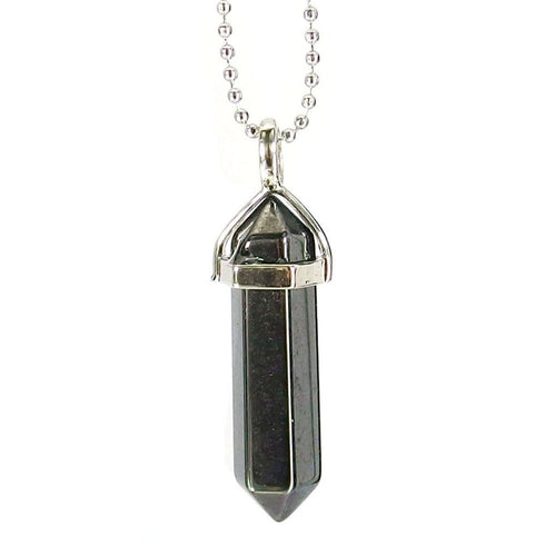 Hematite Gemstone Pendant Necklace